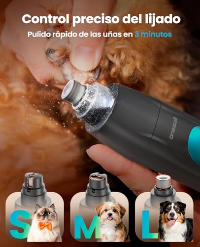 Thumbnail 7 de oneisall Cortapelos silencioso 4 en 1 para perros y gatos con luz LED (Azul) – Aseo completo y suave