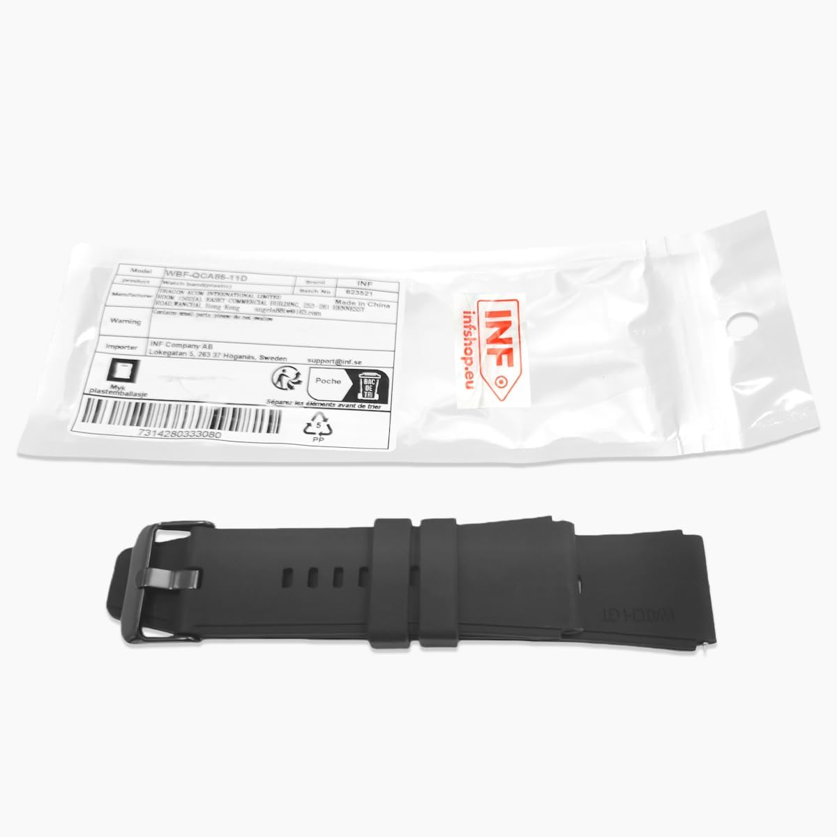 Detalle 2 de INF 22mm Universal Silicone Watch Strap for Galaxy Watch3, Huawei Watch 3/GT3, Garmin Venu 2, Fossil Gen 5