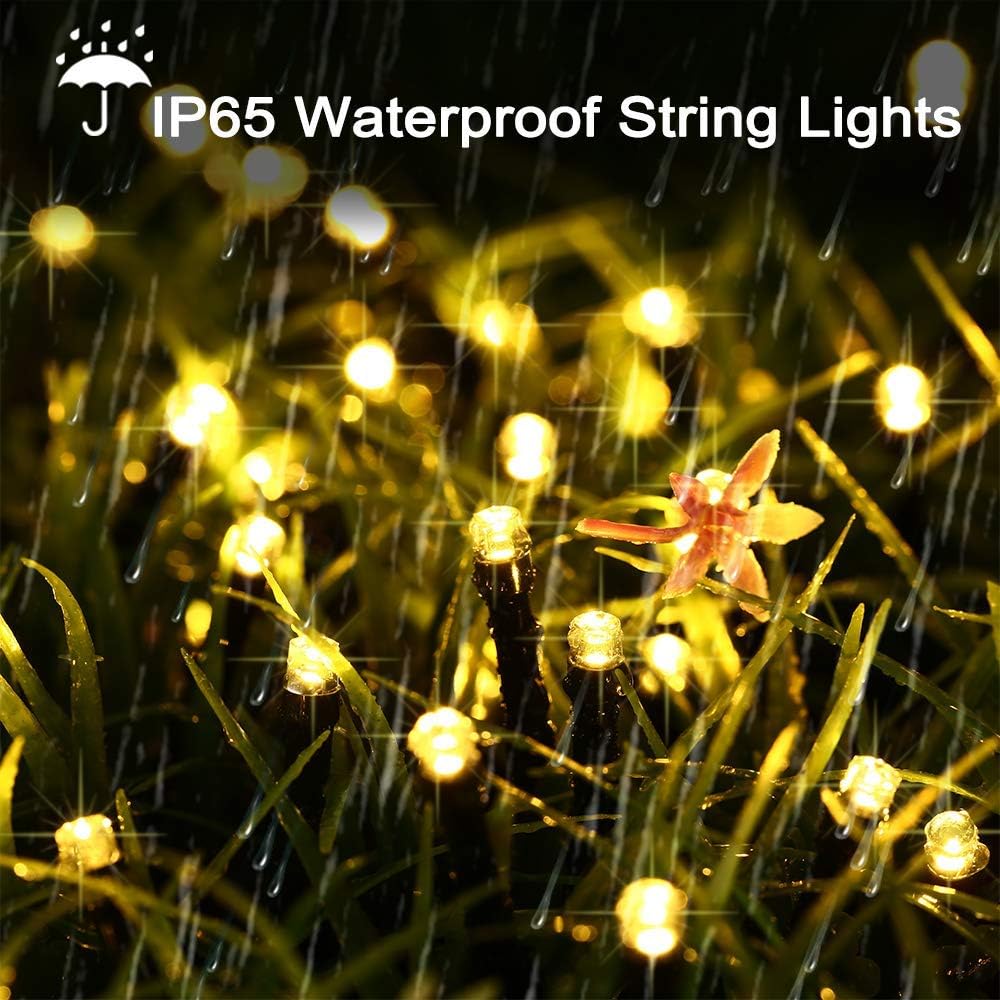 Detalle de Jnaurb JT-ELFC300V0200-C Solar Christmas String Lights, 72 ft, 200 LEDs