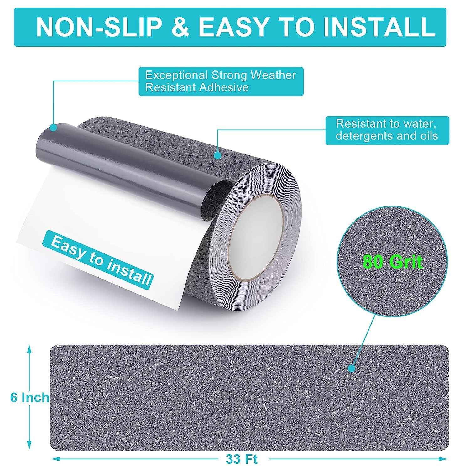 Thumbnail 1 de OQingluan Anti Slip Tape 15cm x 10m – Safe Stair Grip for Indoor & Outdoor Use