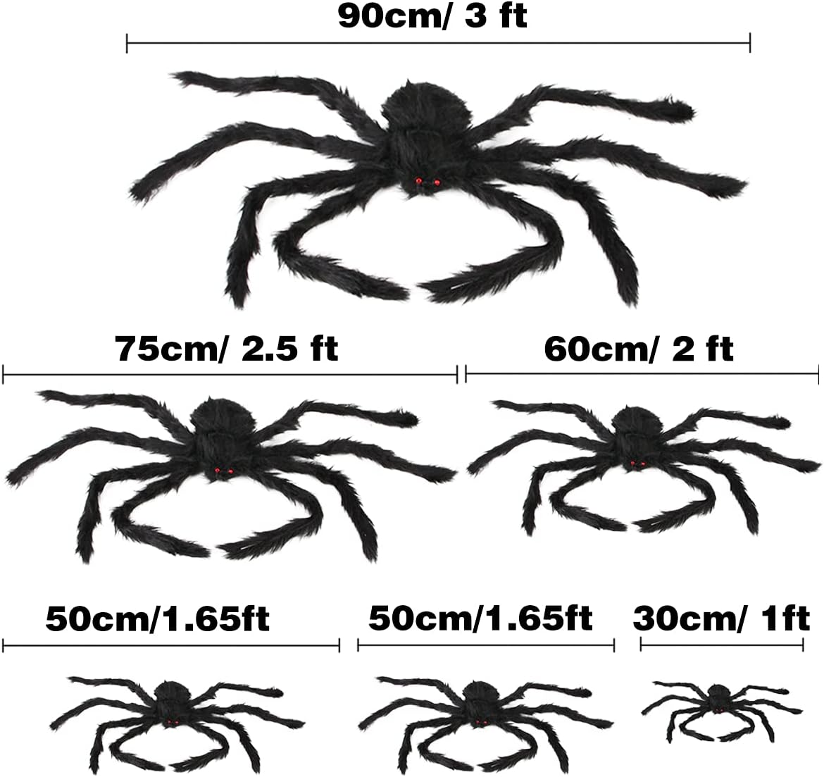 Detalle de Boogem Halloween Spider Decorations 6-Pack
