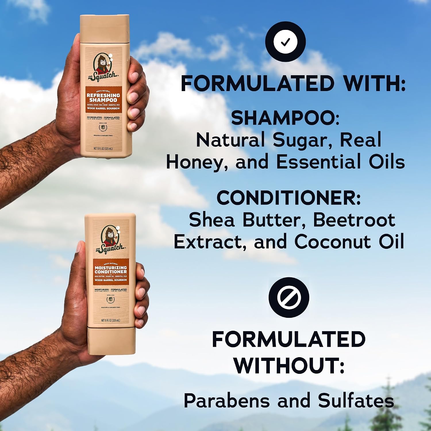 Thumbnail 6 de Dr. Squatch Men's Natural Shampoo and Conditioner Set, Wood Barrel Bourbon, 2-Pack