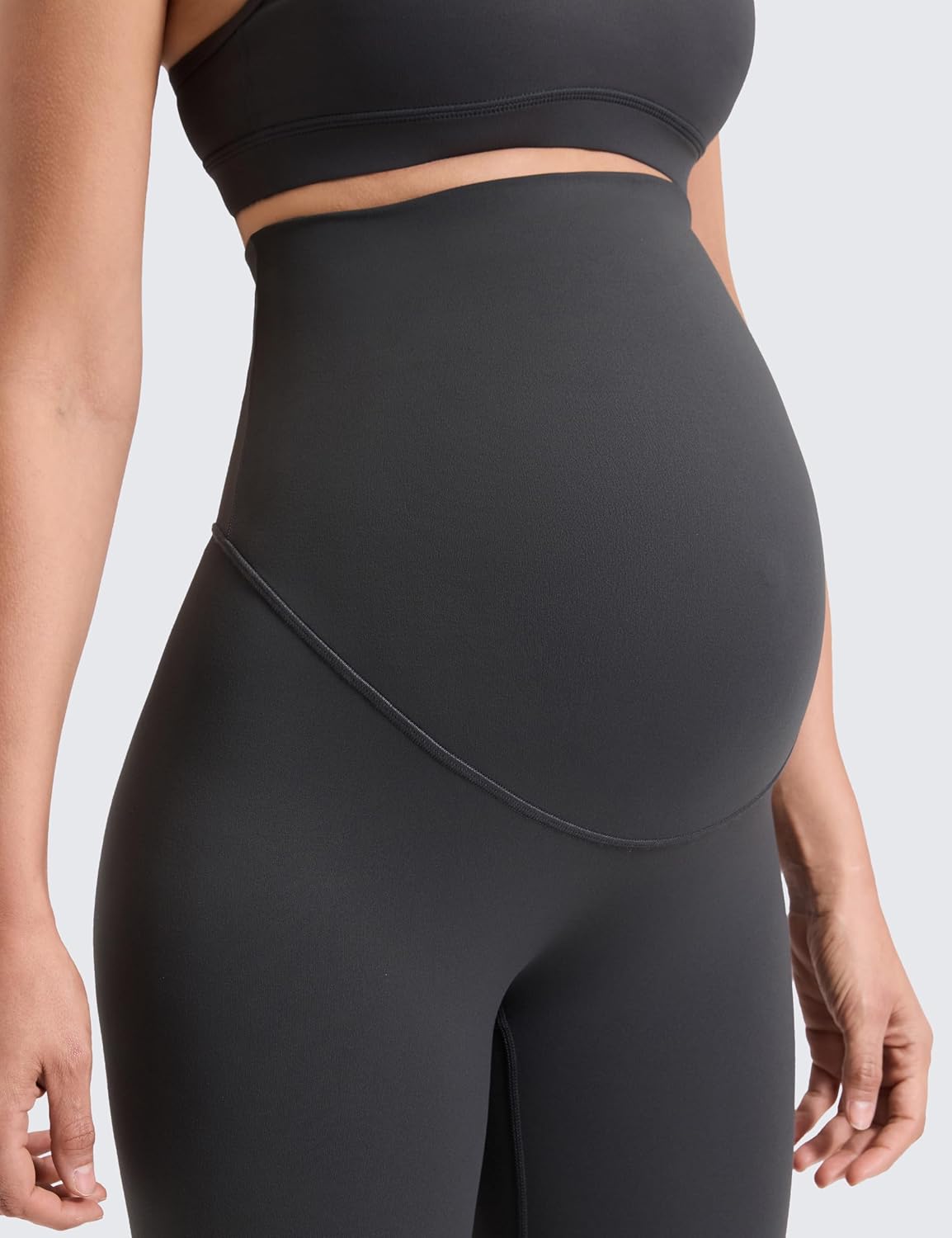 Detalle de CRZ YOGA Softretch maternità No Fronte Cucitura Leggings 64cm – Yoga Donna Gravidanza