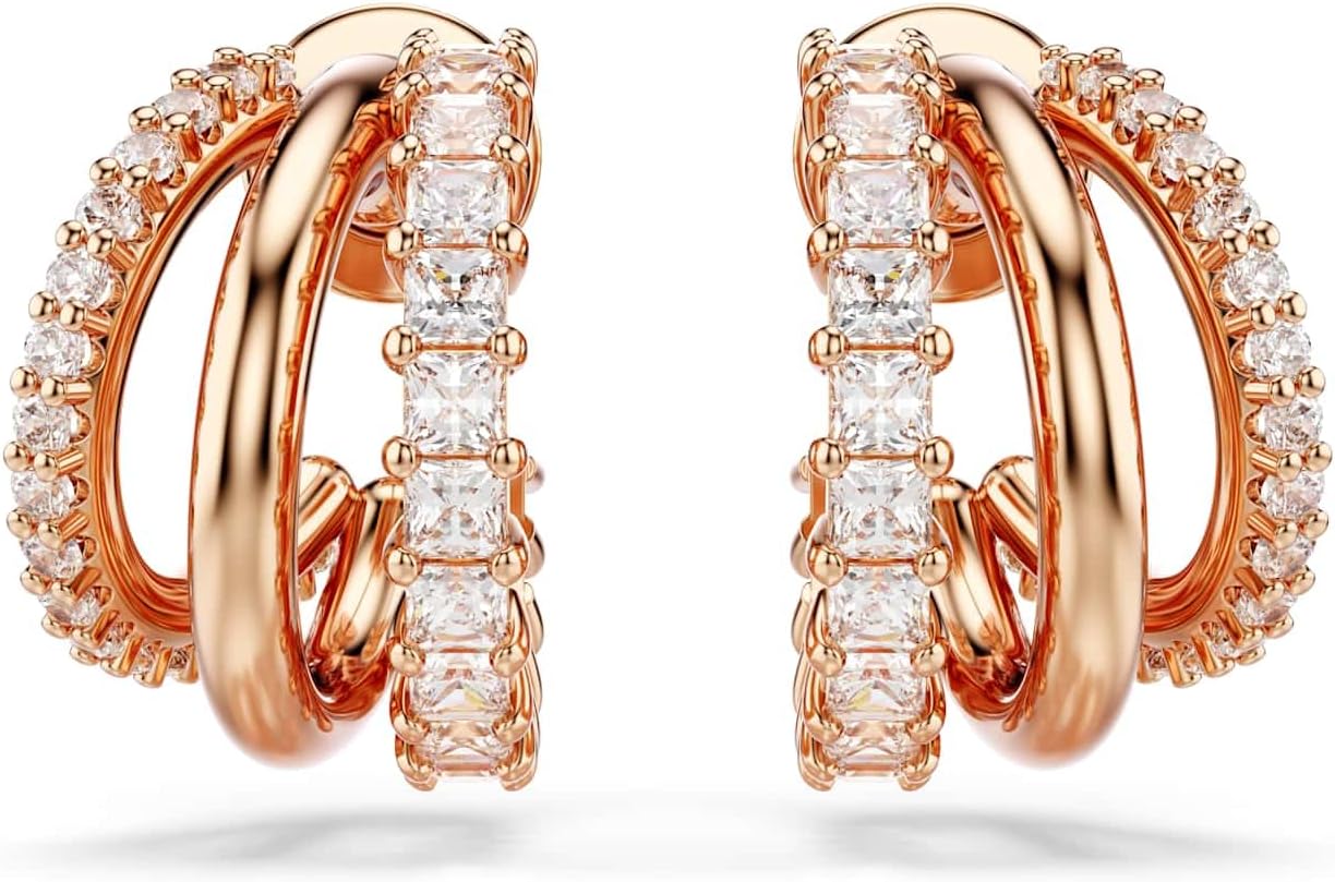 Thumbnail 1 de Swarovski Pendientes aro Hyperbola Mini, blancos 💍