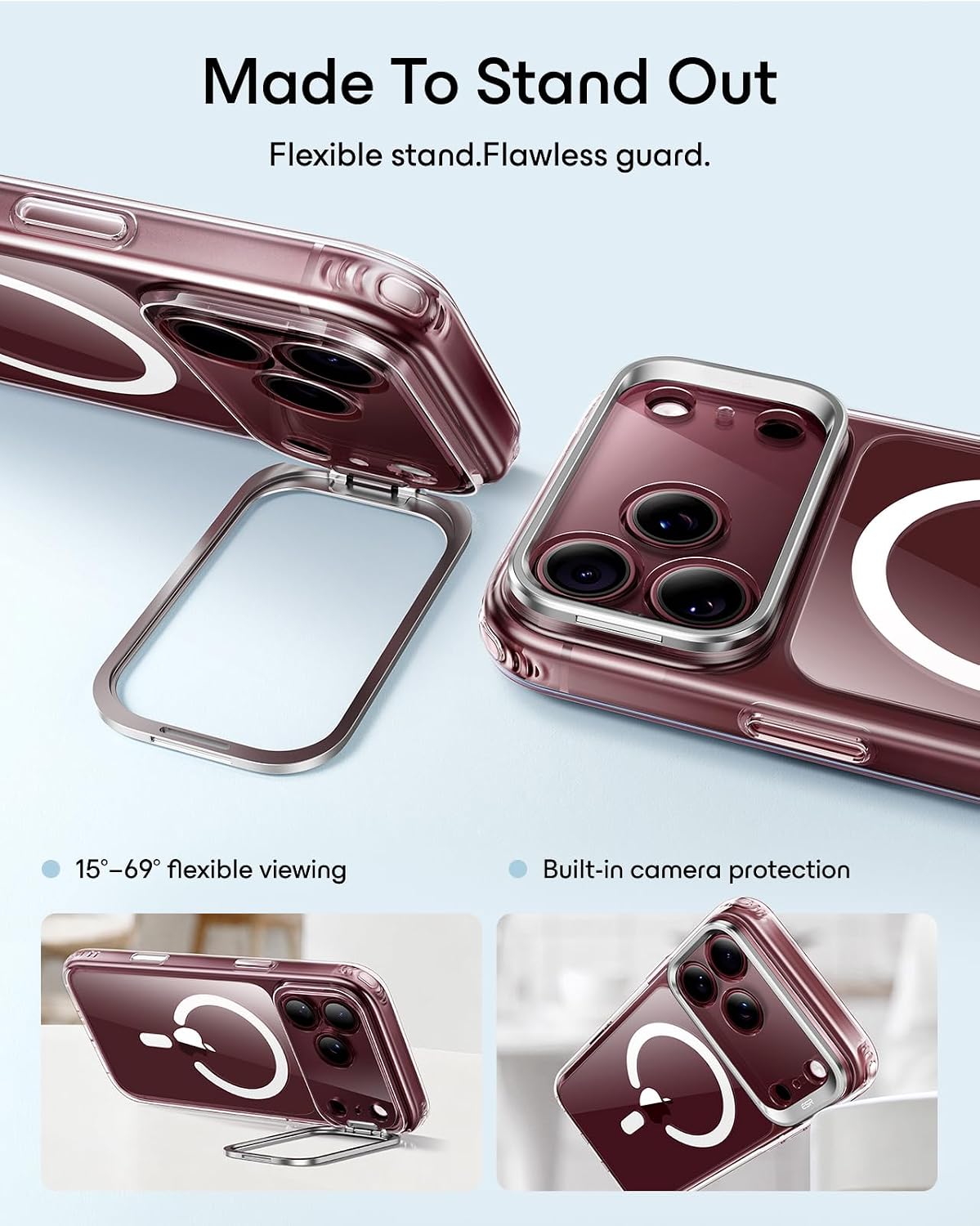 Detalle 2 de ESR iPhone 17 Pro MagSafe protective case with kickstand