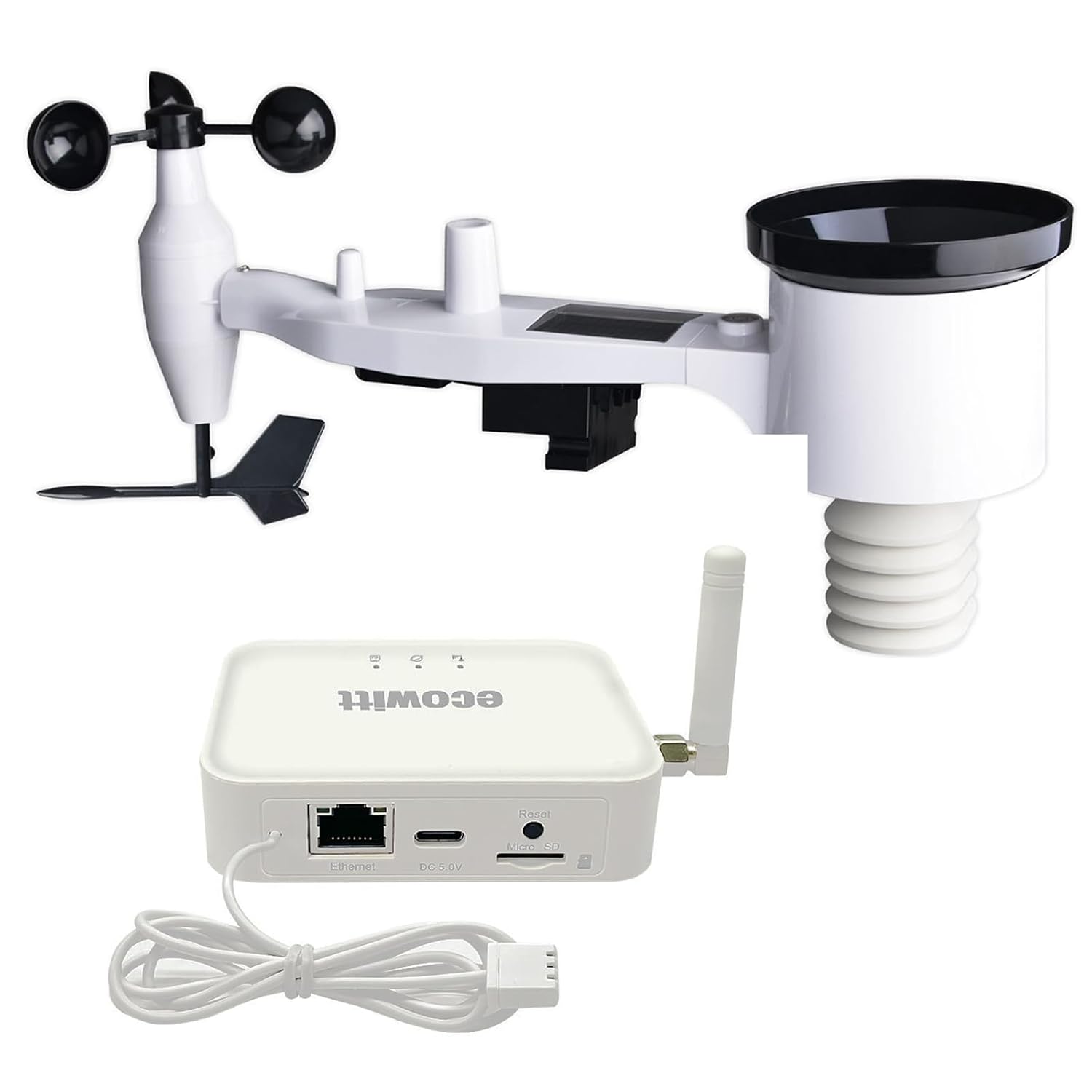 Detalle de ECOWITT Weather Station Array GW3002 (WS69 outdoor sensor) with GW3000 Wi‑Fi/Ethernet gateway