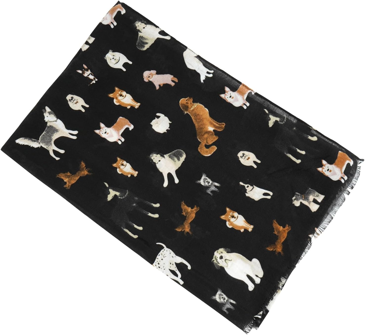 Thumbnail 2 de Écharpe DAMILY pour femme imprimée chatons et chiots – foulard 180 x 85 cm, polyester doux