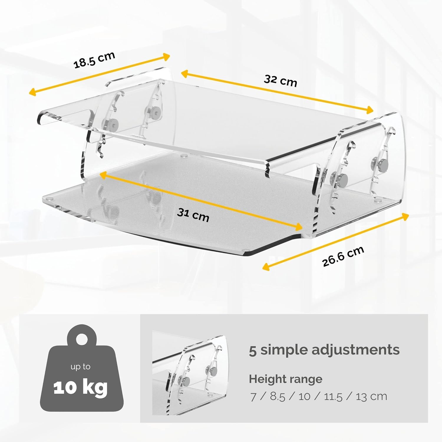 Detalle de Fellowes Clarity monitor stand 10 kg