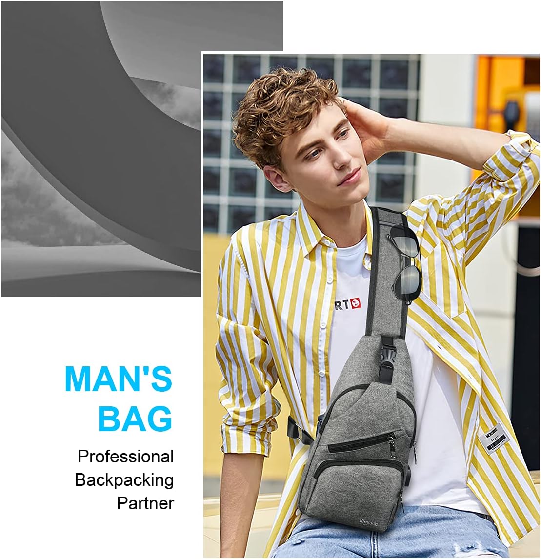 Thumbnail 6 de Flintronic Sacoche Homme Bandoulière — Sac à Poitrine et Sac à Dos de Voyage polyvalent