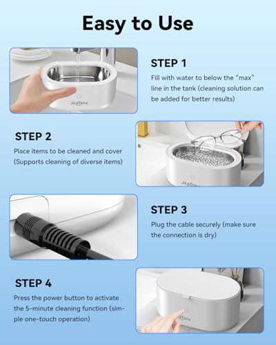 Thumbnail 5 de JeaTone Ultrasonic Jewellery Cleaner Machine, 600ML: Deep Clean in Minutes