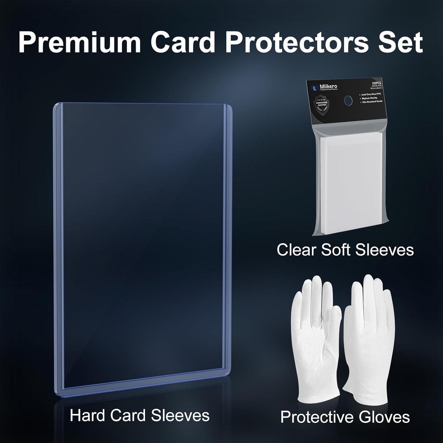 Thumbnail 3 de 2000 Card Sleeves Top Loaders Set (3”x4” Toploaders) with Clear Sleeves
