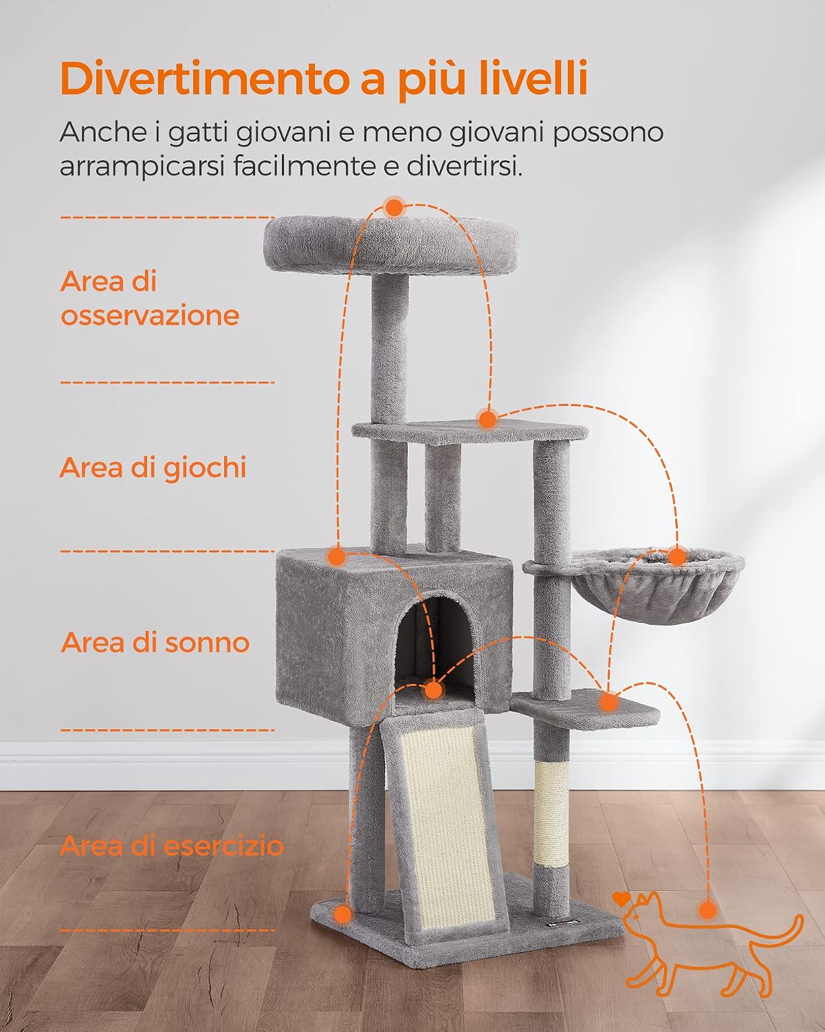 Detalle de Feandrea Albero per Gatti 135 cm