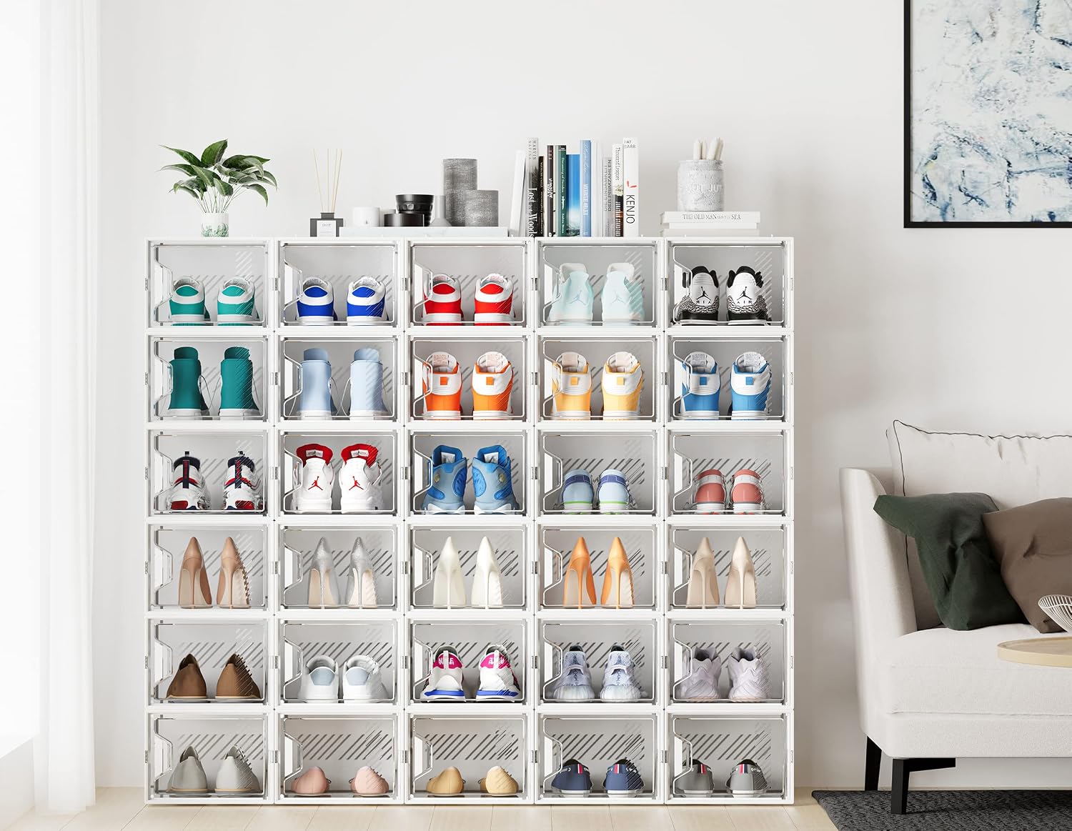 Detalle 2 de SIMPDIY Clear Shoe Storage Boxes 12-Pack