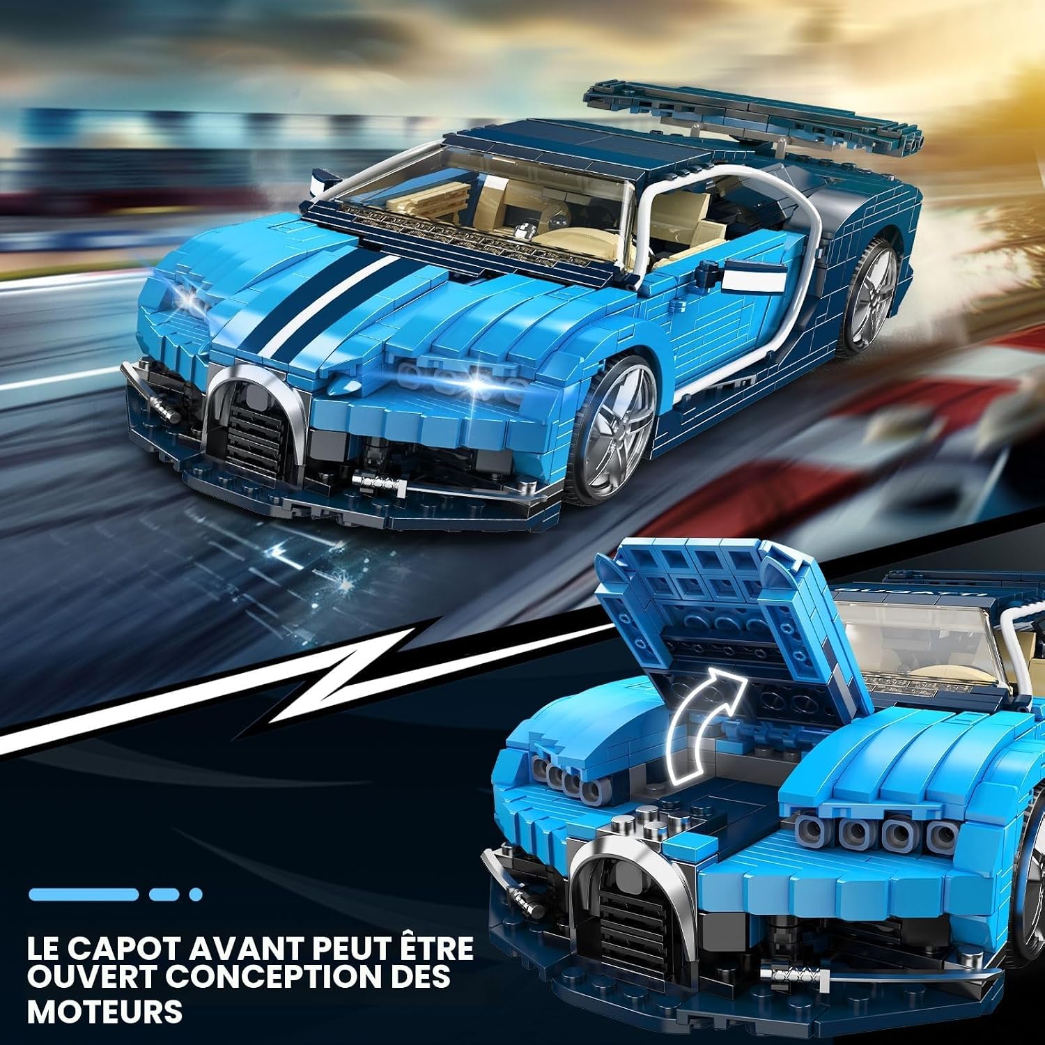 Thumbnail 4 de Mould King 10111, kit supercar 1222 pièces