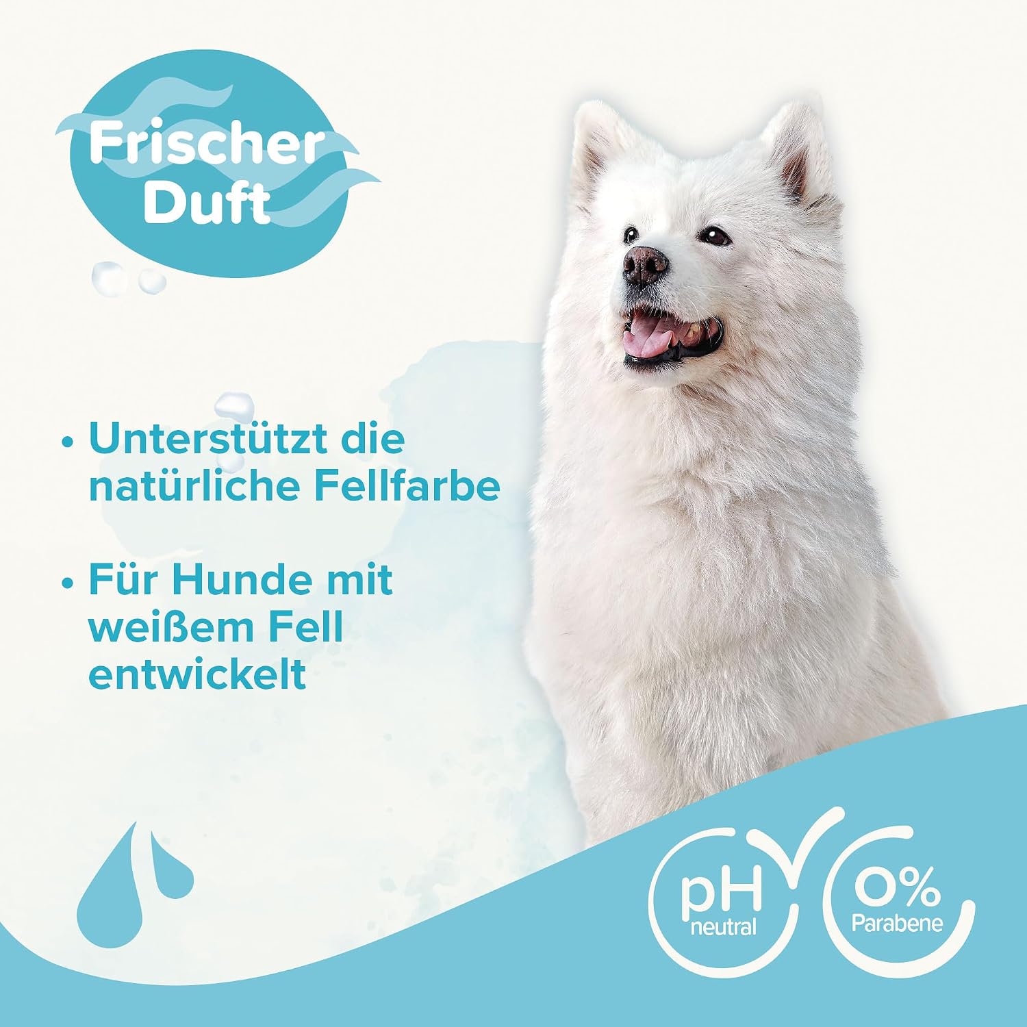 Detalle de BEAPHAR Shampoo für Weißes Fell – sanfte Pflege mit Grünem Tee und Aloe Vera, 250 ml