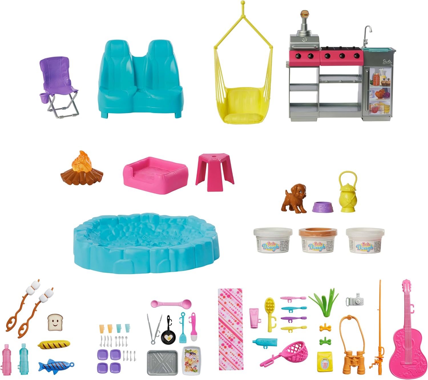 Detalle de Barbie Camper dei Sogni – Playset con oltre 60 accessori e pasta modellabile