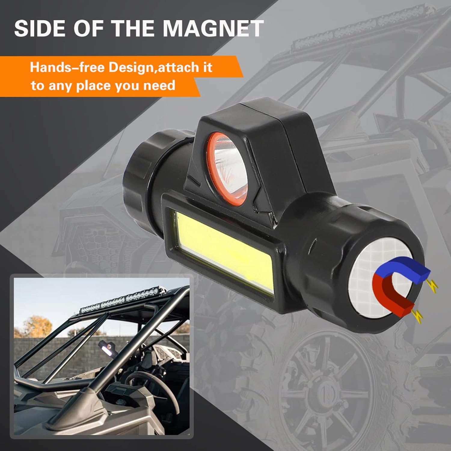 Thumbnail 2 de KIMISS UTV dome light for 1.5–2-inch roll bars