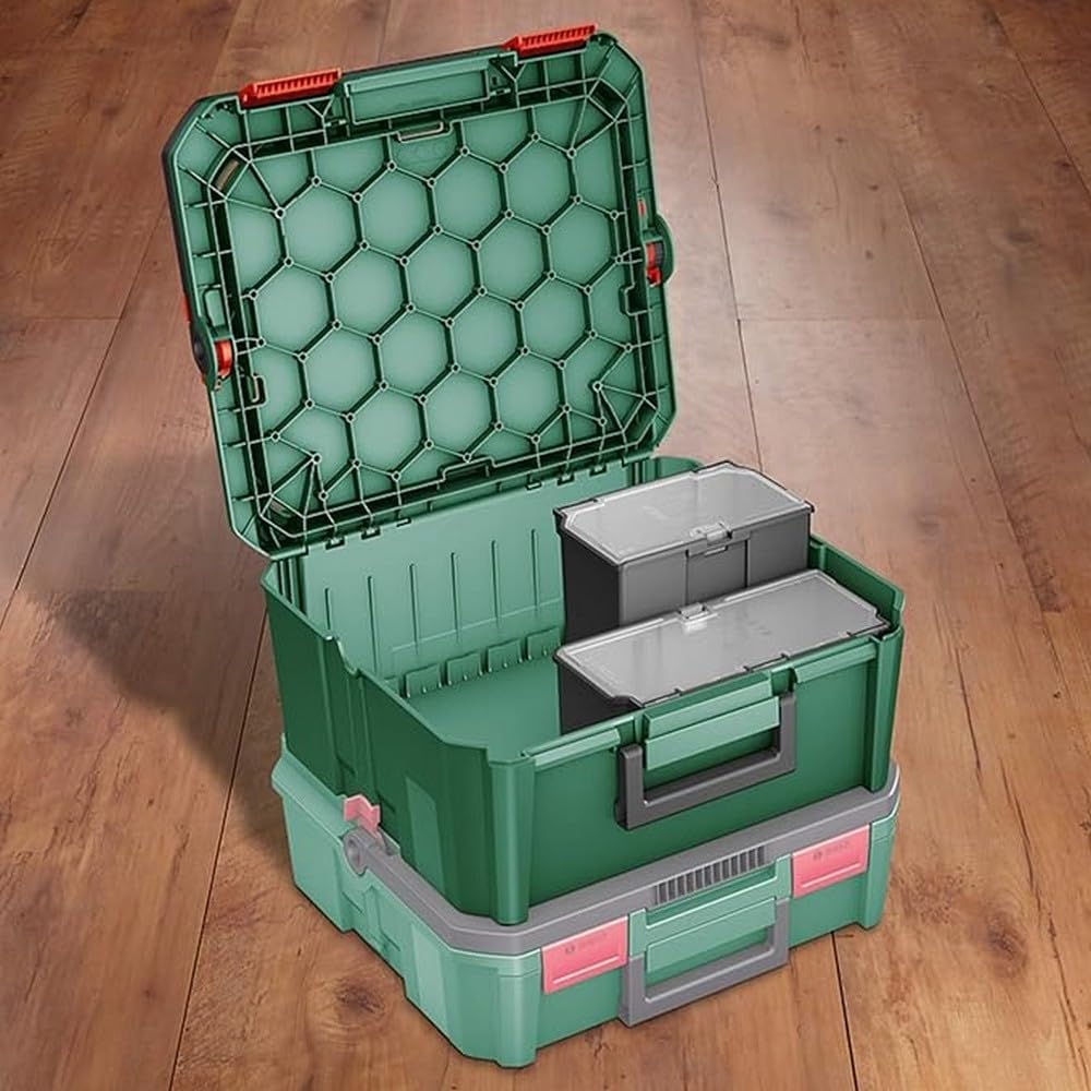Detalle 2 de Bosch 1600A01SR4 SystemBox M – walizka narzędziowa, 8 przegródek, 10 l