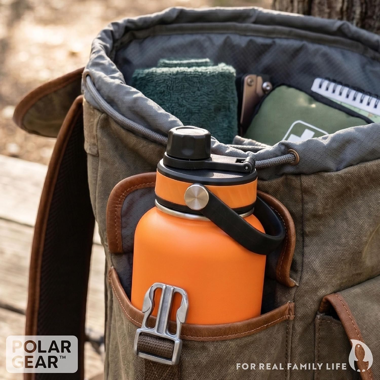 Detalle de Polar Gear Hydra Venture 1L Stainless Steel Water Bottle: a practical daily and outdoors companion