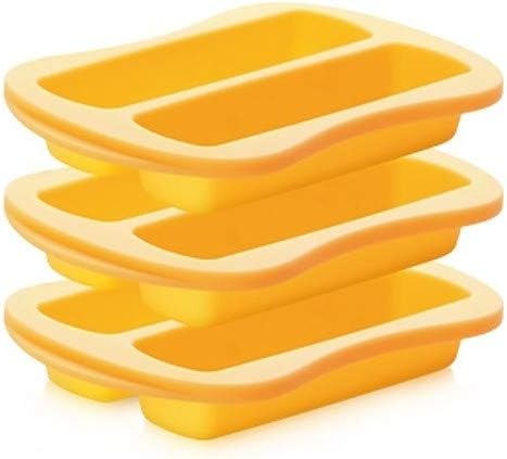 Detalle de TescomaStampi per Barrette Snack in Silicone 643189 – 3 pezzi, 10 × 14 × 2,5 cm, giallo