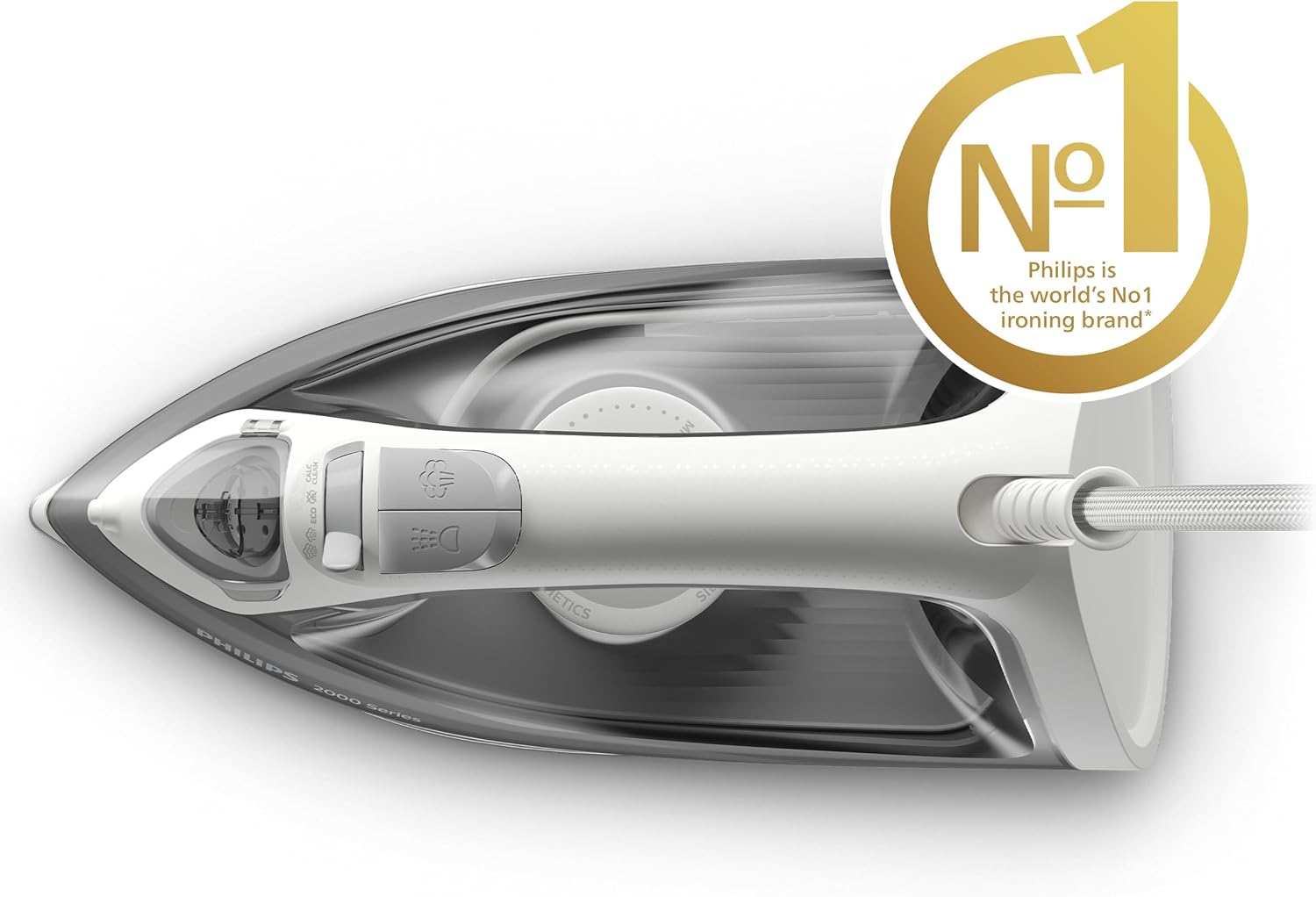 Detalle de Philips 2000 Series Steam Iron 2000W, 30s heat-up 🔌