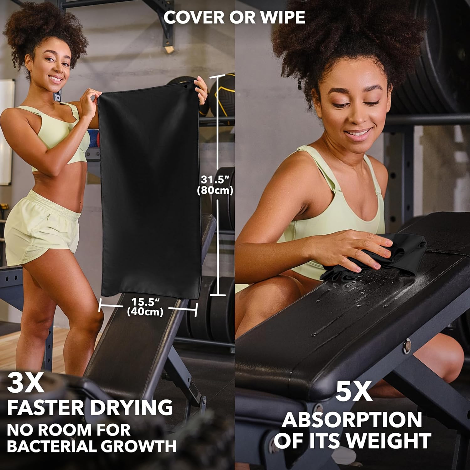 Detalle 2 de Trailoom Microfiber Workout Towels Set of 5 🏋