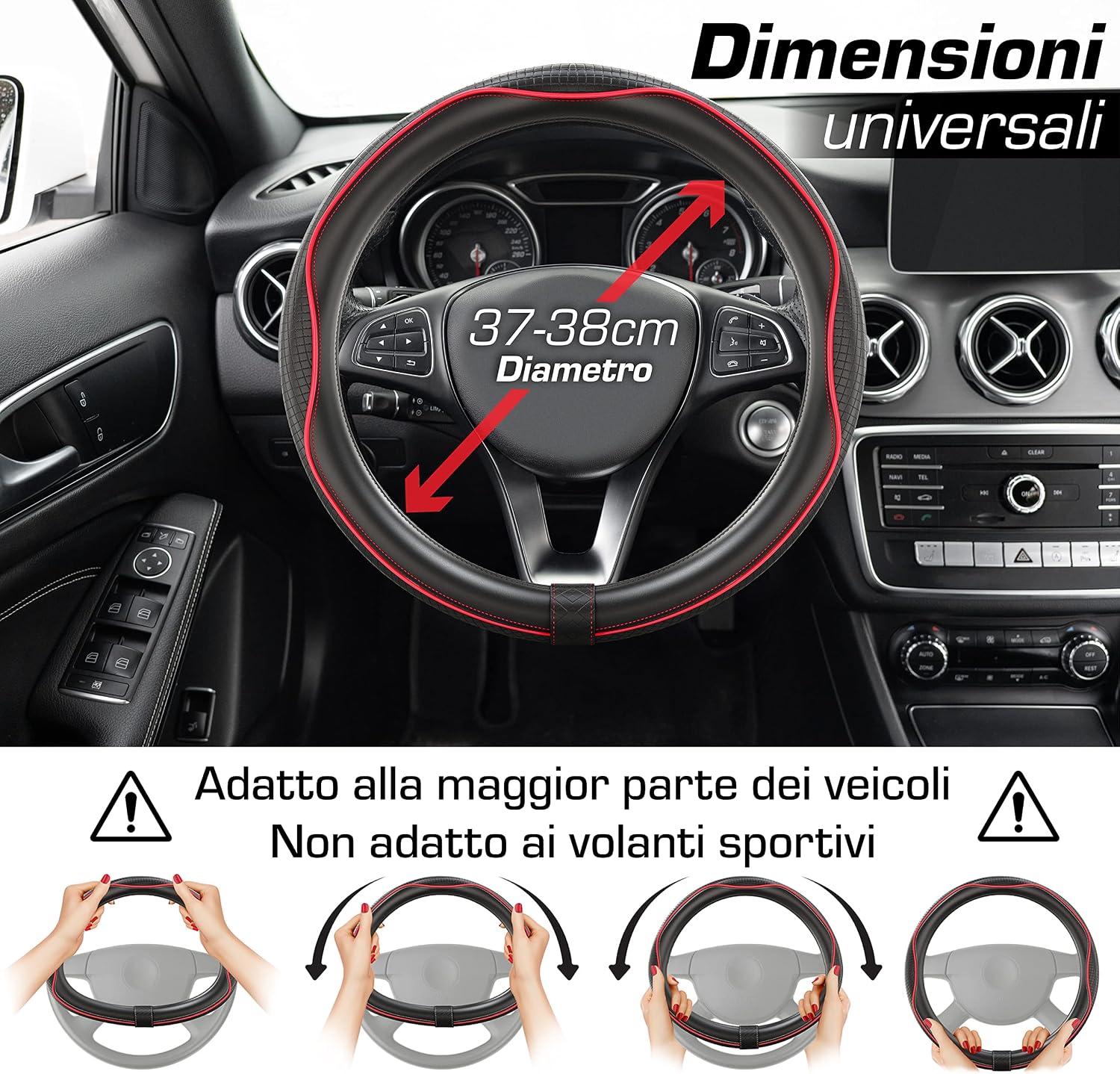 Thumbnail 2 de Upgrade4cars Coprivolante Universale 37-38 cm