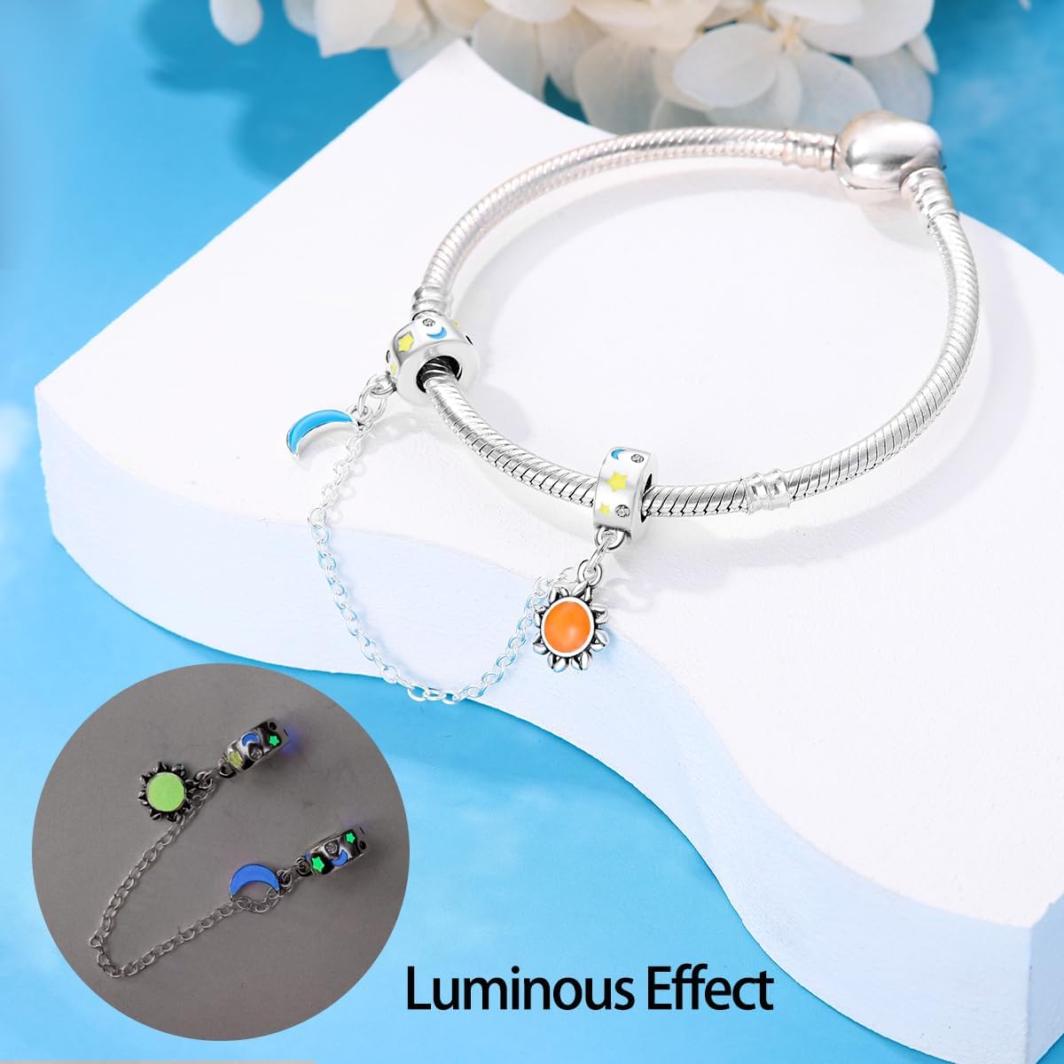 Thumbnail 3 de Pandach Damen Charm Anhänger aus 925 Sterling Silber – Charm Beads kompatibel mit Armband und Halskette