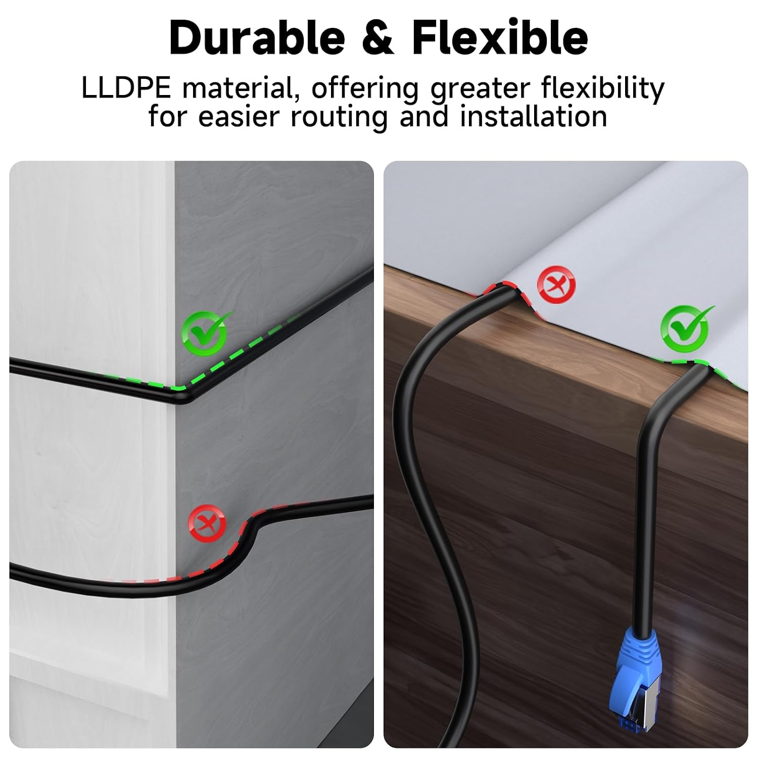 Thumbnail 6 de Veigrvy Cat 6A Outdoor Ethernet Cable 100m — Direct Burial, UV-Resistant LLDPE Jacket