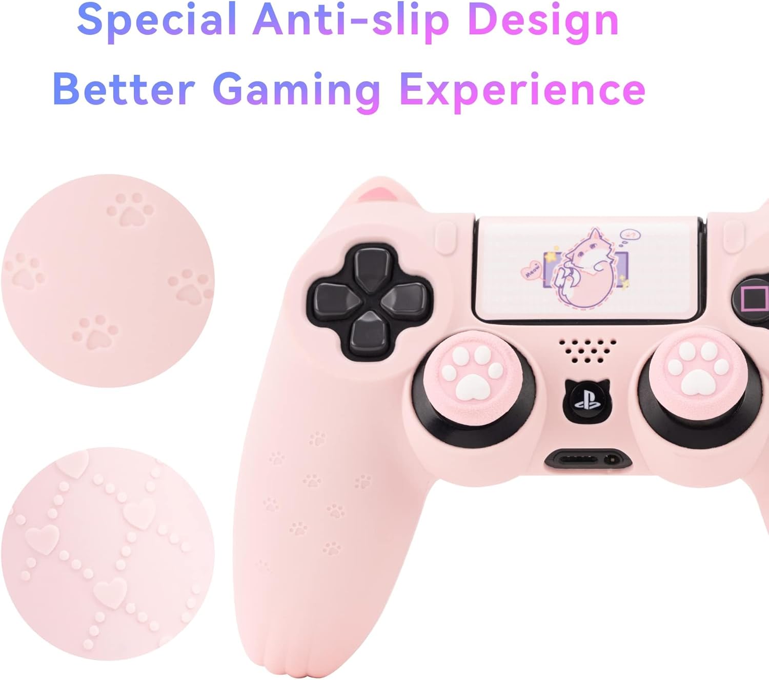 Thumbnail 2 de GeekShare Cat Paw PS4 Controller Cover – Pink
