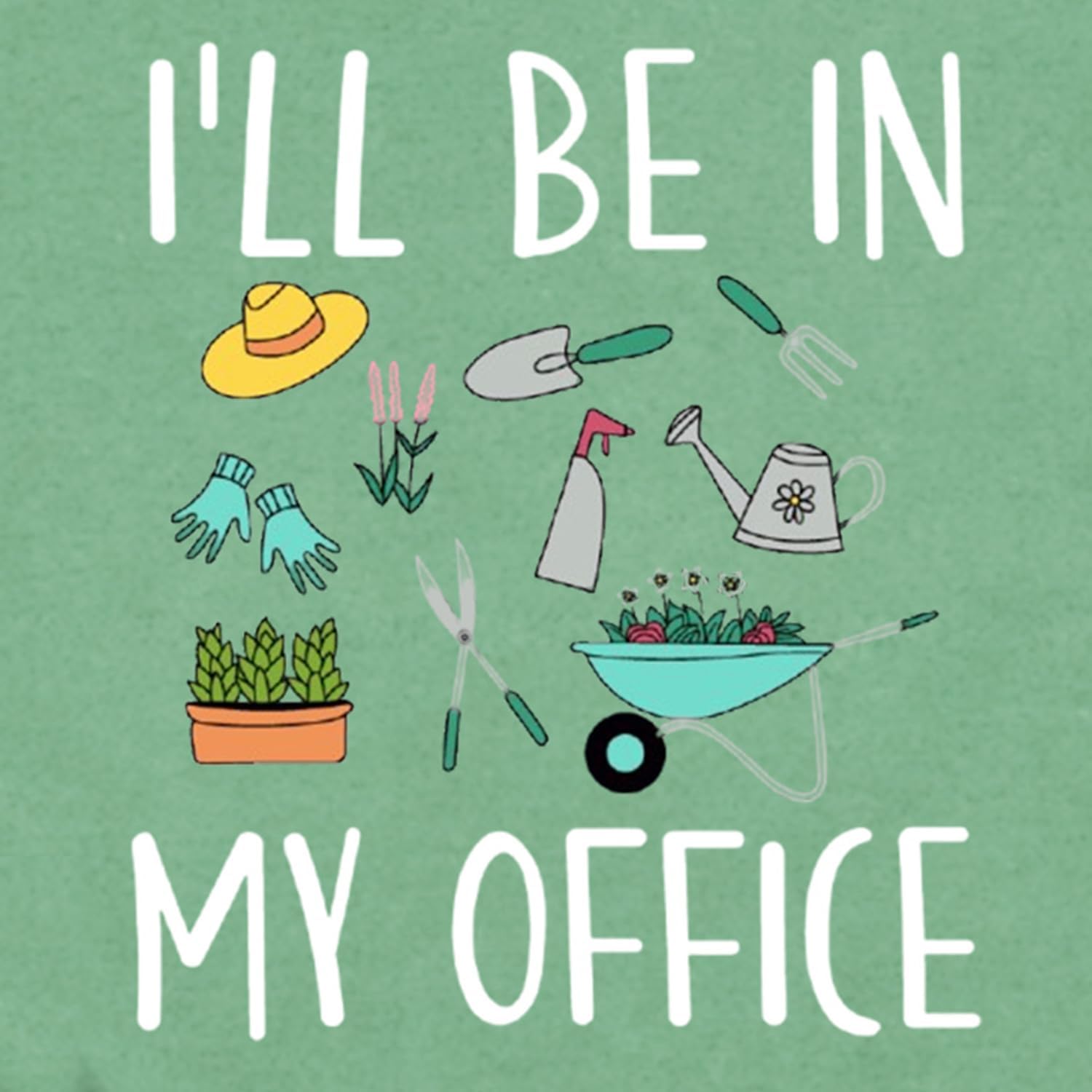 Thumbnail 5 de Qskall Garden women’s plant lover T-shirt with “I’ll Be in My Office” slogan