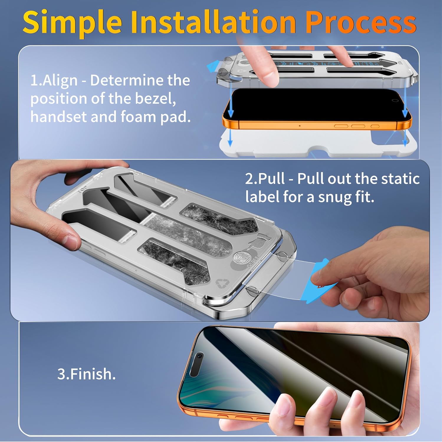 Detalle de Tentoki Protector Pantalla Privacidad para iPhone 17 Pro Max 6,9