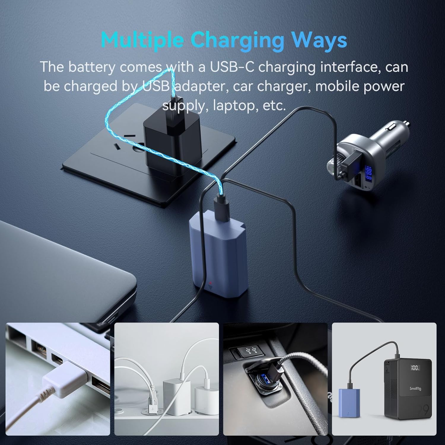 Thumbnail 5 de SMALLRIG 2400mAh USB‑C Camera Battery for Sony NP‑FZ100 (NP‑FZ100 compatible, 4265B)