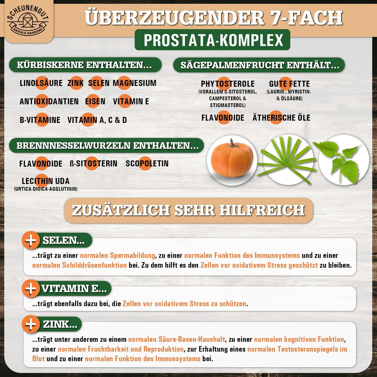 Thumbnail 2 de PROSTA INTENSO® Prostata Kapseln mit Sägepalme, Brennnesselwurzel, Kürbiskernextrakt und Zink/Selen