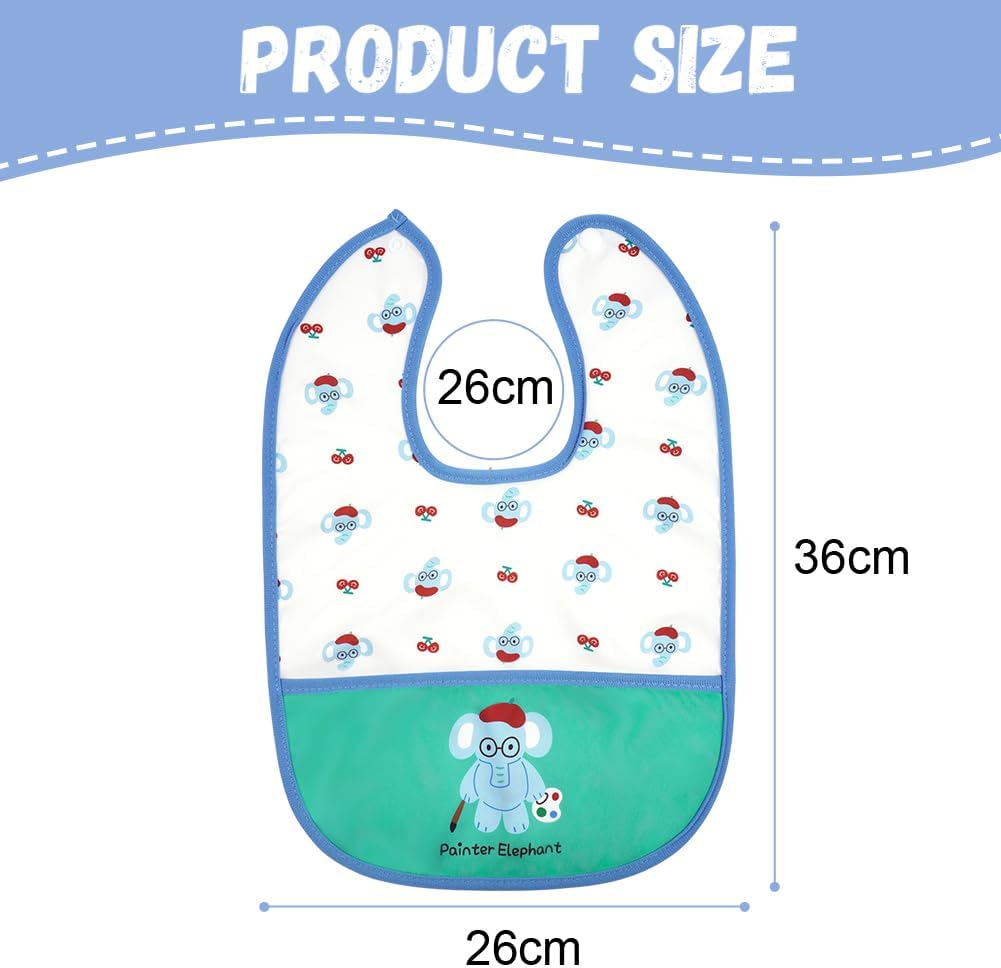 Thumbnail 1 de Bavaglini Neonato Impermeabili Aolso con Tasca – Set da 7 Bavaglini Lavabili per Poppate da 6 Mesi a 3 Anni