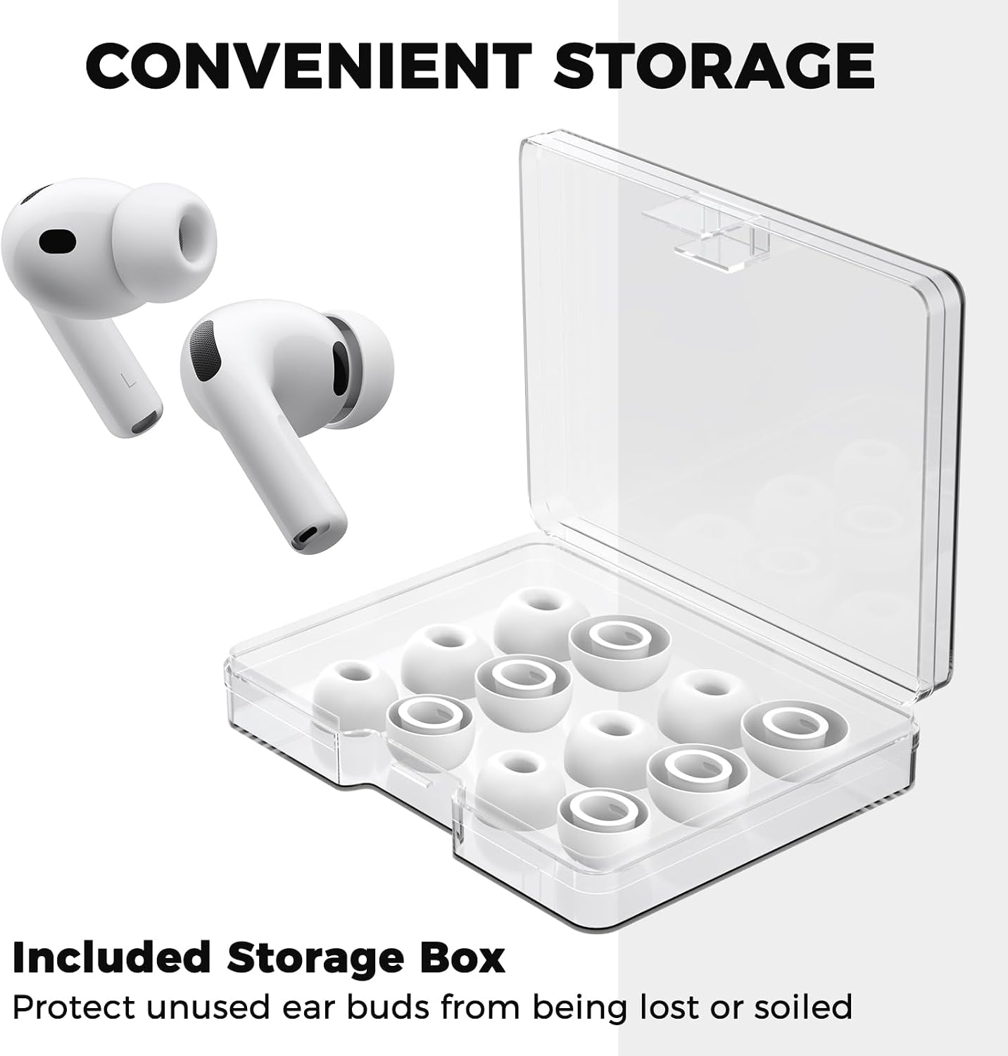Thumbnail 5 de AhaStyle Silikon-Ohrstöpsel für AirPods Pro 3 (2025) – 6 Paar Ersatzaufsätze inkl. Aufbewahrungsbox