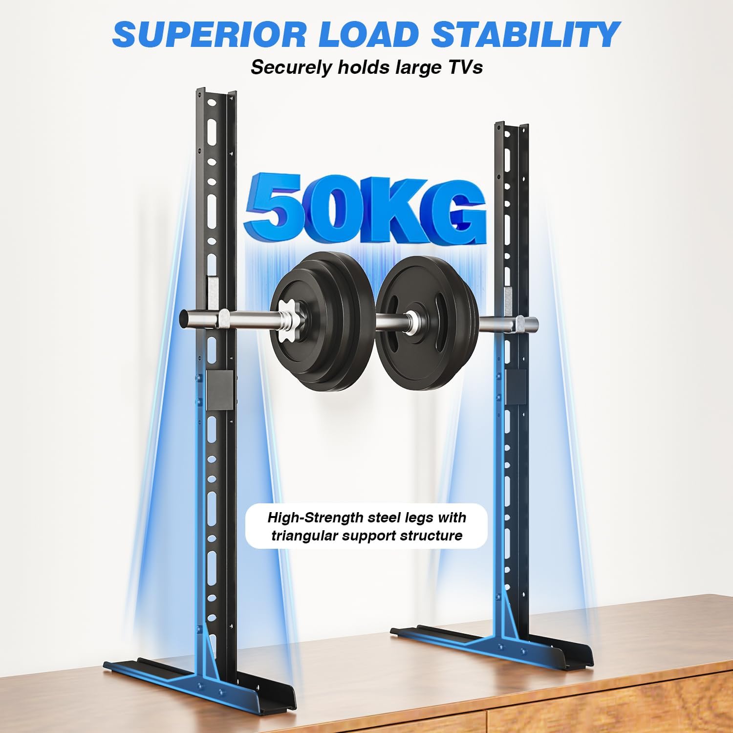 Thumbnail 3 de TVON Pied TV universel pour téléviseurs LCD/LED de 20 à 70 pouces, capacité jusqu’à 50 kg et VESA max 800 x 600 mm