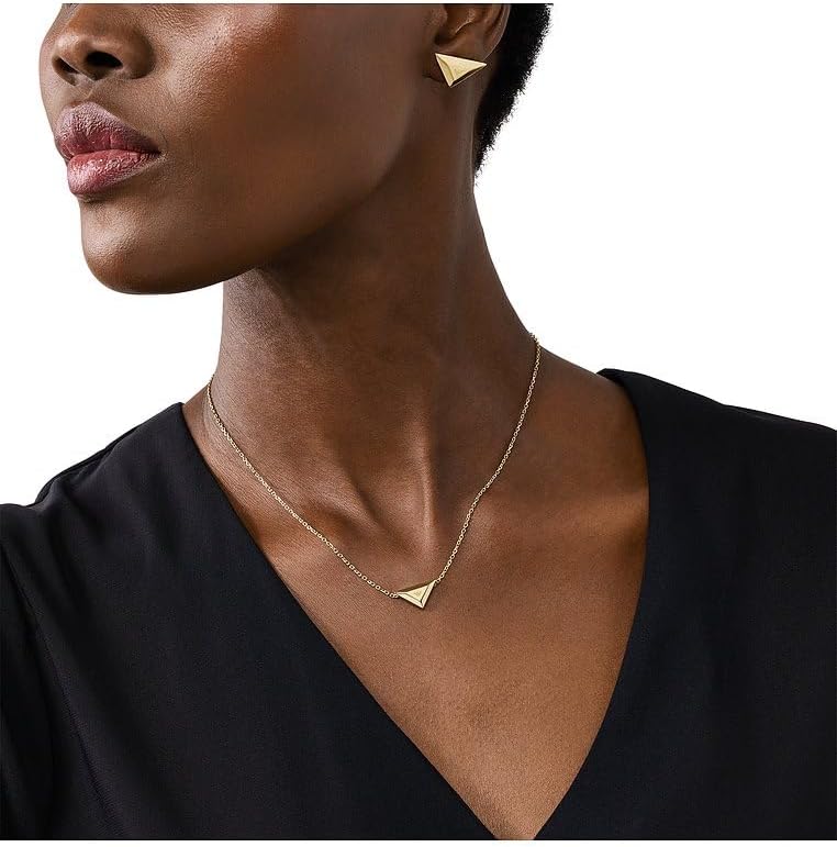 Thumbnail 2 de Emporio Armani collana e orecchini da donna in acciaio o ottone, finitura lucida oro