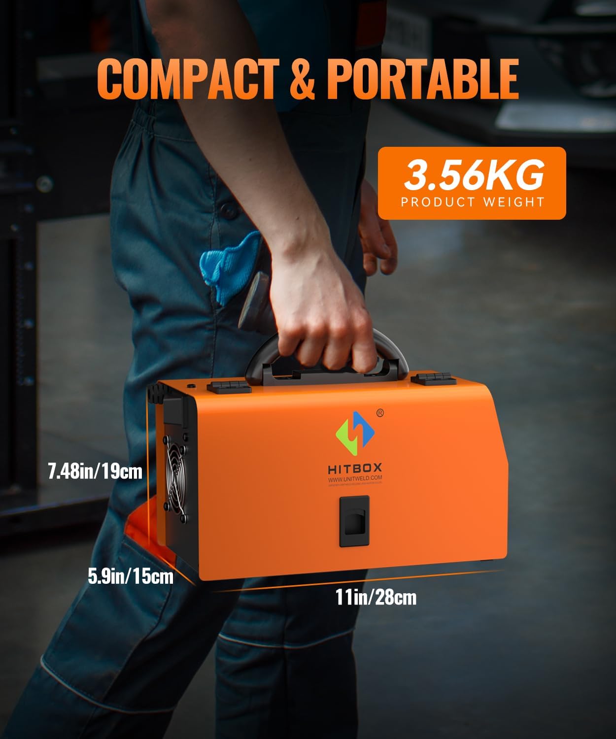 Thumbnail 5 de HITBOX HBM200 200A Gasless MIG Welder (240V) – Portable IGBT Inverter 3-in-1 MIG/Stick/Lift TIG