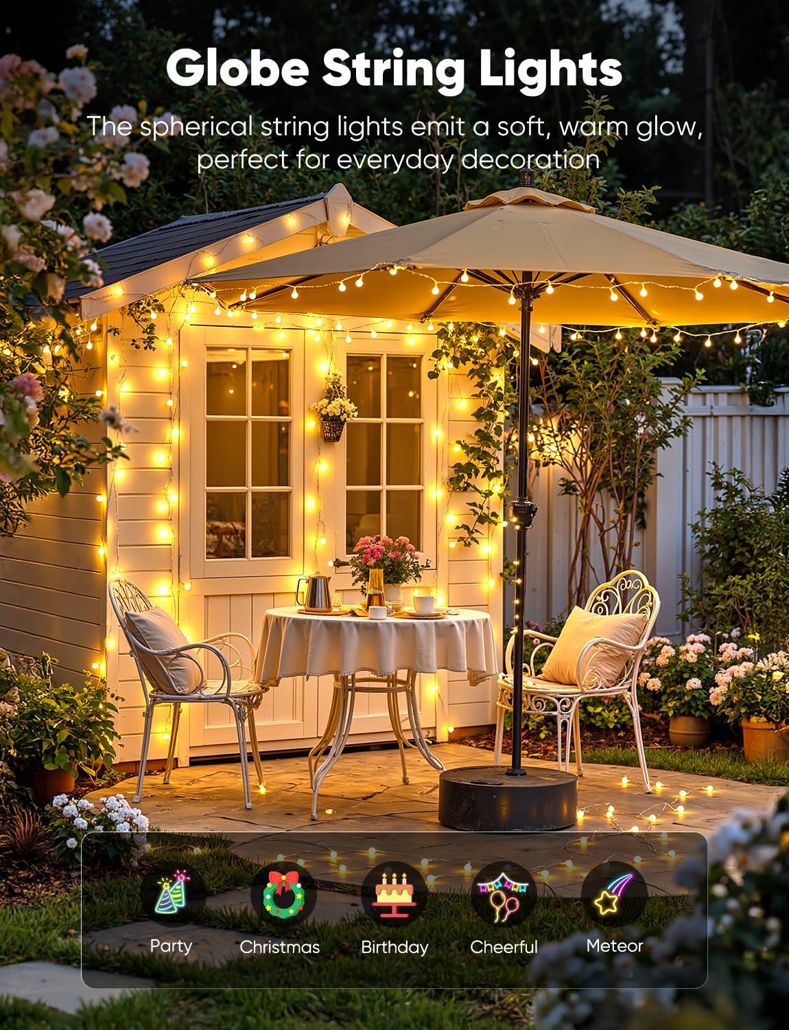 Detalle de Minetom Globe String Lights 66 Feet