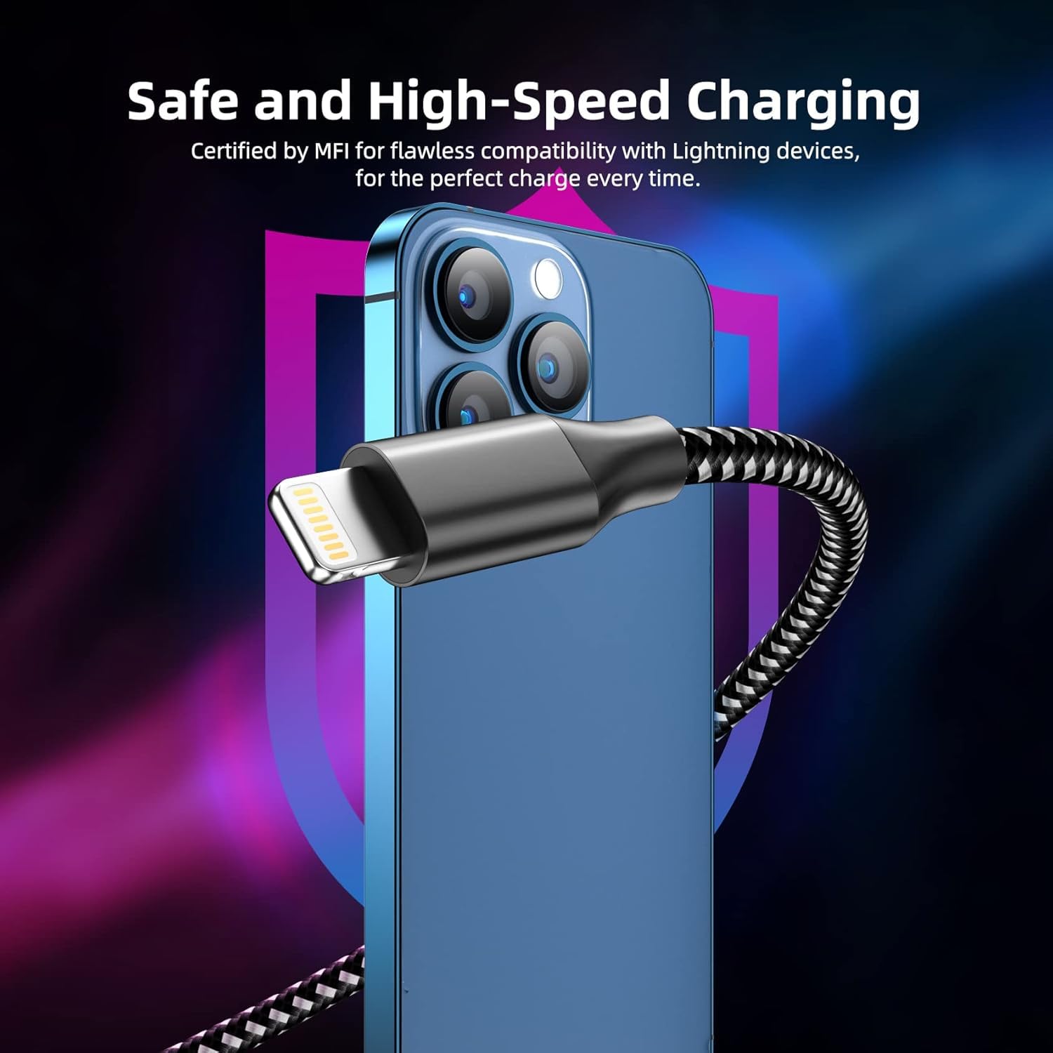 Thumbnail 2 de Apple iPhone Fast Charging Cable 10 ft 3-pack