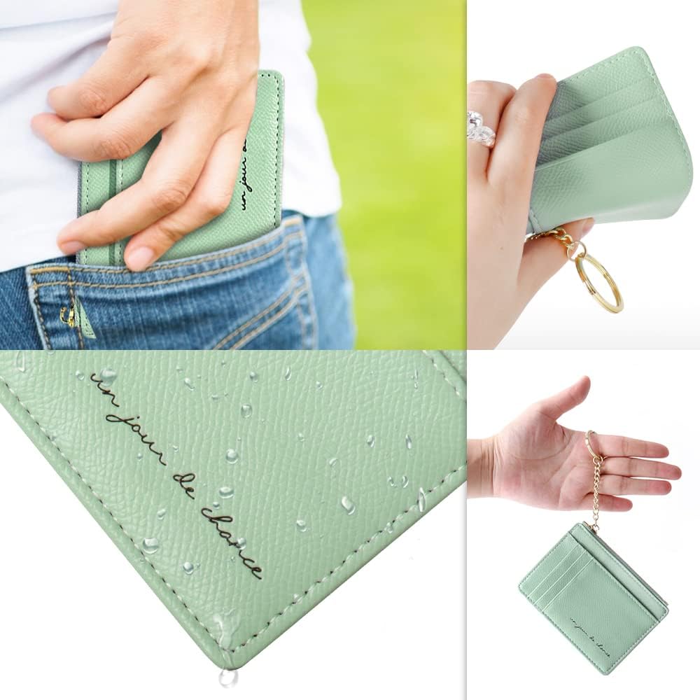 Detalle de Gadom Ladies Purse: RFID-Blocking Wallet with 8 Card Slots and Zipper Coin Pocket
