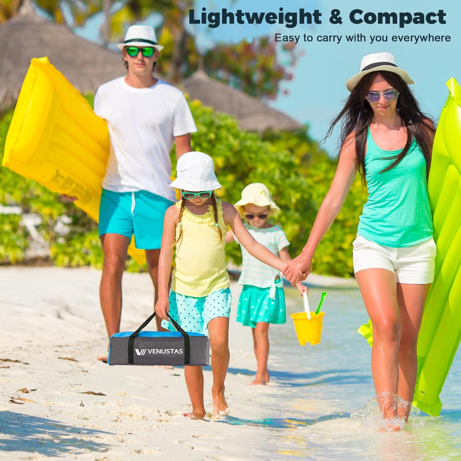 Thumbnail 6 de Venustas Beach Tent Sun Shelter (3–8 People) with UPF 50+ UV Protection