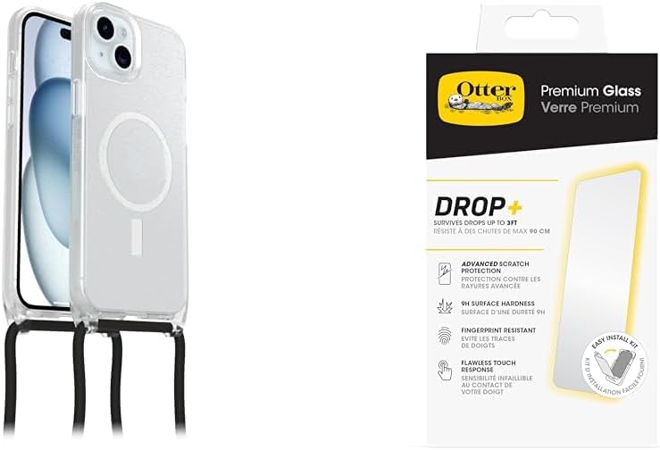 Thumbnail 6 de OtterBox React Series Necklace MagSafe per iPhone 16 Pro Max – Trasparente/Nero, cavo in nylon intercambiabile