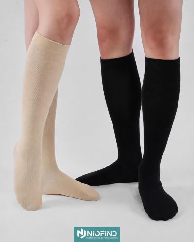 Detalle de Niofind Chaussettes de Compression Homme & Femme – 2 Paires, 65% Coton