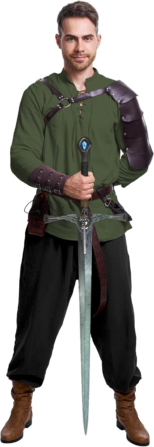 Detalle 1 de Vanderdyken WY-24-06-FX Renaissance Costume Set, 8 Pieces with Shirt and Accessories