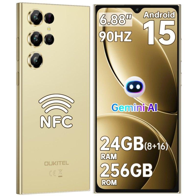 Detalle de Oukitel C61 Pro, móvil 4G con pantalla de 6,88 pulgadas y 256 GB