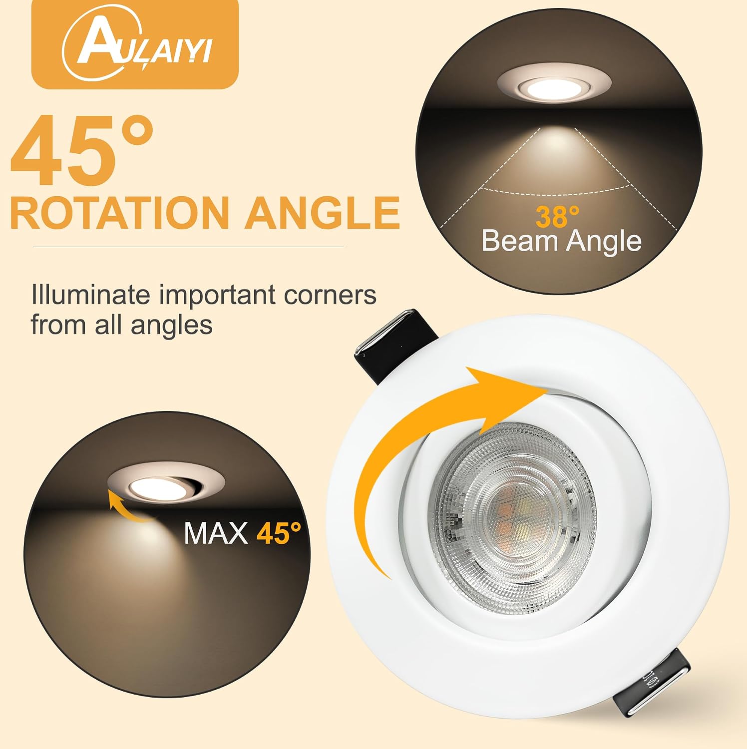 Thumbnail 4 de Aulaiyi LED Einbaustrahler 230V Dimmbar 68mm