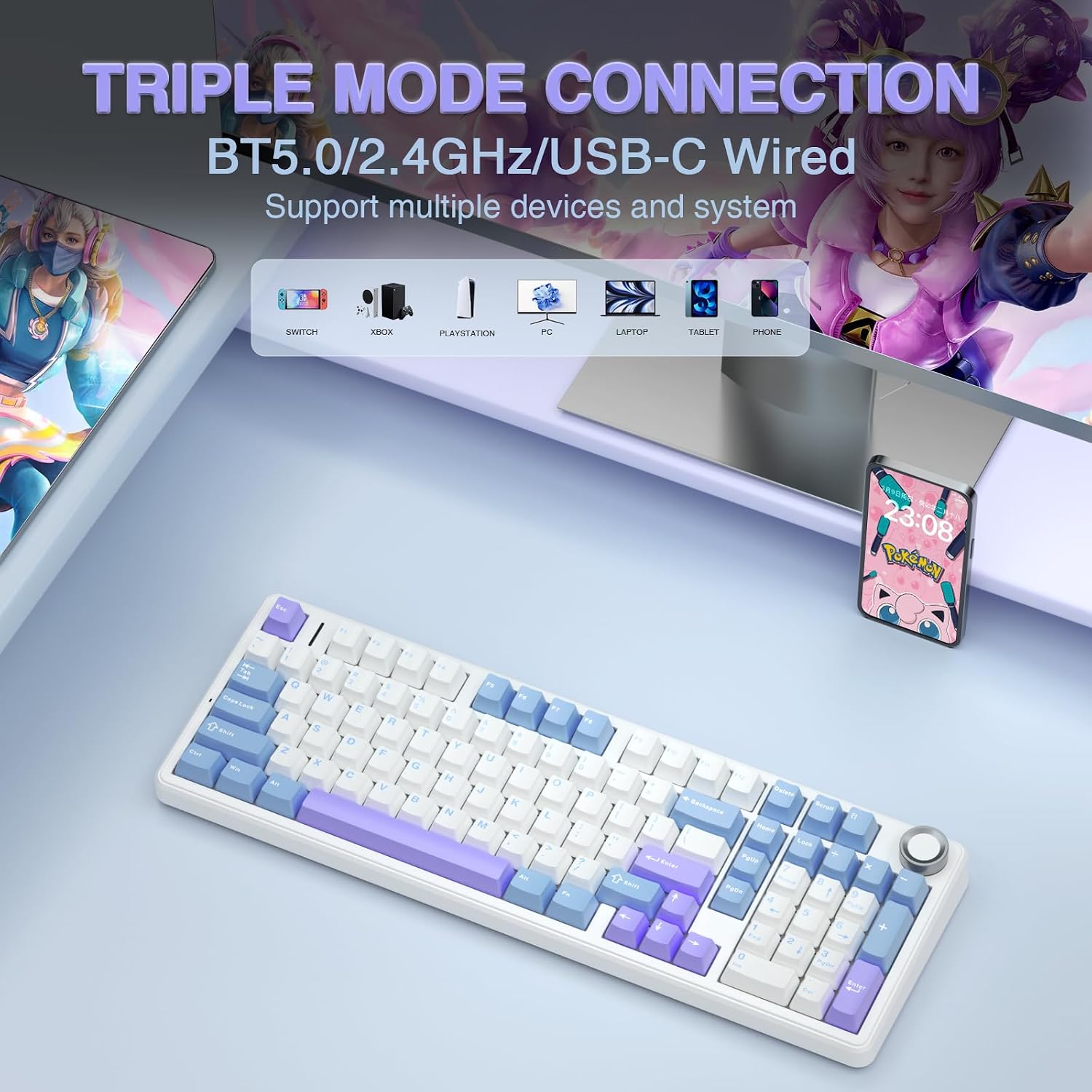 Thumbnail 2 de AULA F99 Pro Wireless Mechanical Keyboard