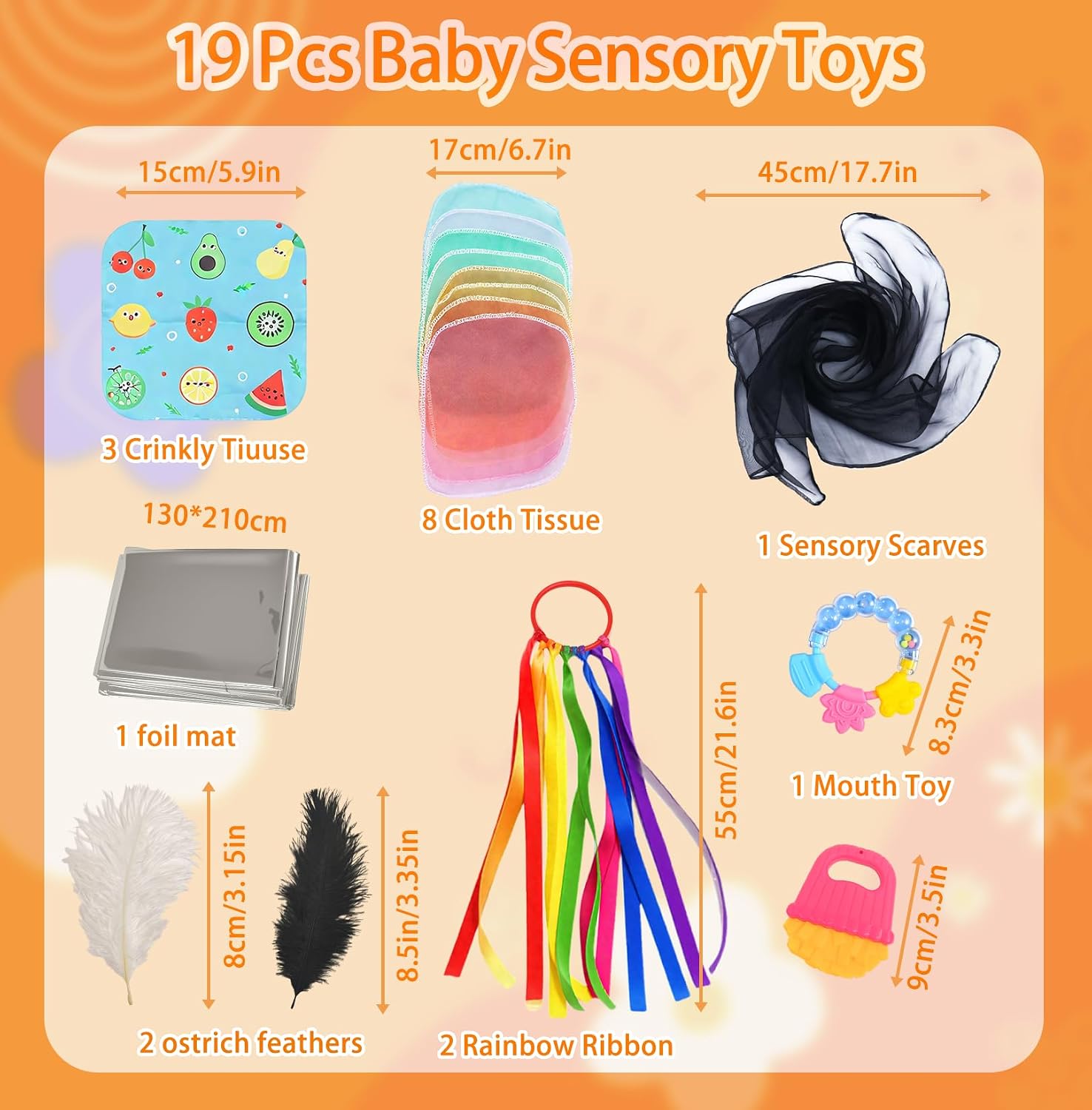 Thumbnail 4 de 19Pcs Baby Sensory Toy Set 0–12 Months